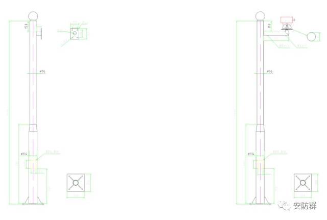 【干货】常用监控立杆设计图纸