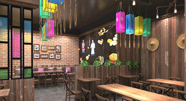特色过桥米线餐饮店装修,让米线成为餐饮界的网红!
