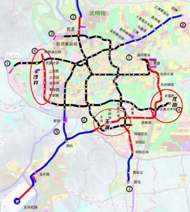 取消地铁678号线增加机场武鸣线南宁地铁规划大调整