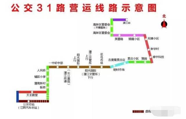 公交19路调整后线路图