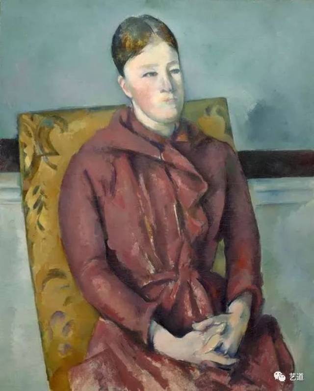 《黄色座椅上的塞尚夫人》(madame cézanne in   yellow chair,1888