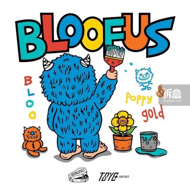 toyzeroplus x mooncasket 蓝色怪兽 bloofus & poppy