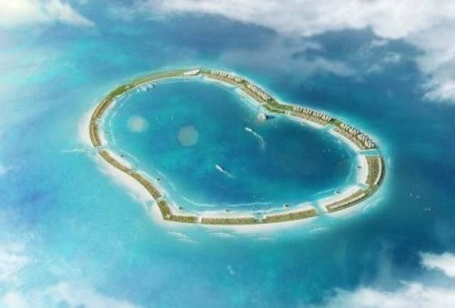 生生把一个小小的琼台礁 变成了琼台岛 以前,世界填海造陆最多的