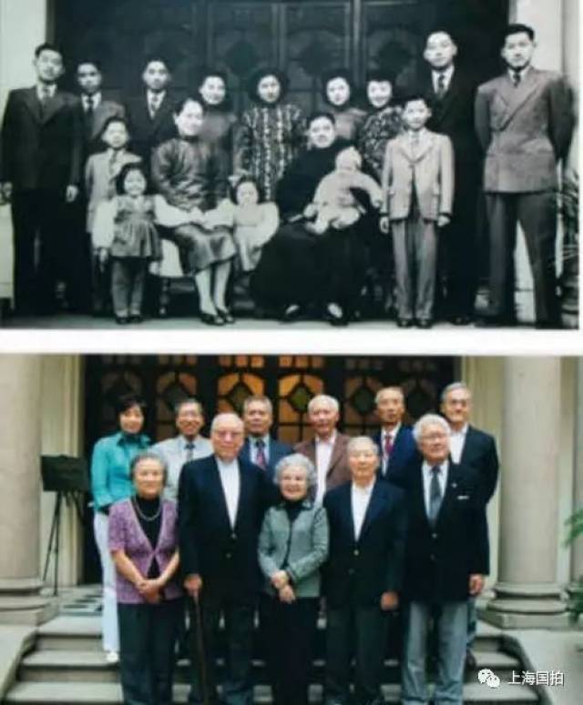 1946年,应氏合家在宅前拍摄了一张全家福 2006年,整整60年后,又在同