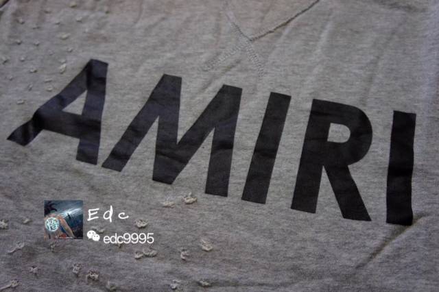 洛杉矶高街风格新品牌 amiri logo做旧卫衣