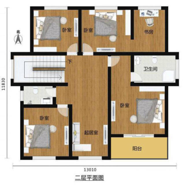 本户型为二层乡村小别墅设计方案,带车库,本套图纸的布局紧凑,空间