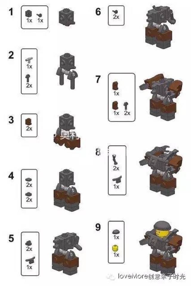 DIY乐高说明书?!让娃一看就懂的LEGO直观实用的拼搭图纸