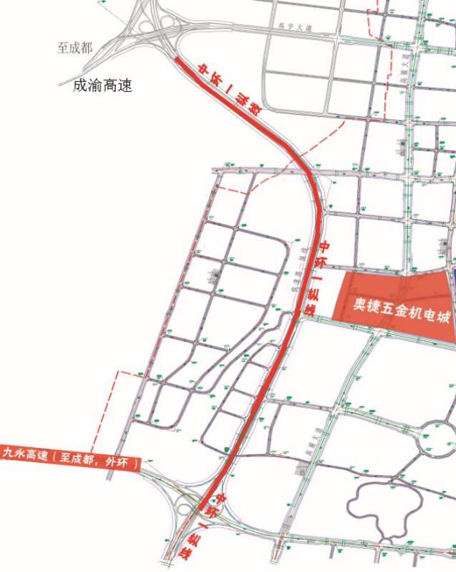 浅析一纵线对于白市驿发展的意义