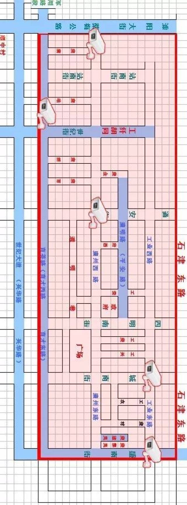 藁城限行区域及电子眼分布图 明天限行3和8,大家出行注意车牌号呦!