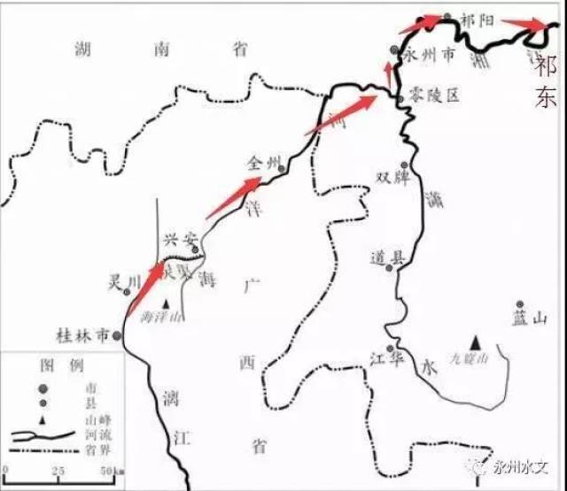 湘江西源源头至 衡阳市归阳的湘江河段进行实地考察.