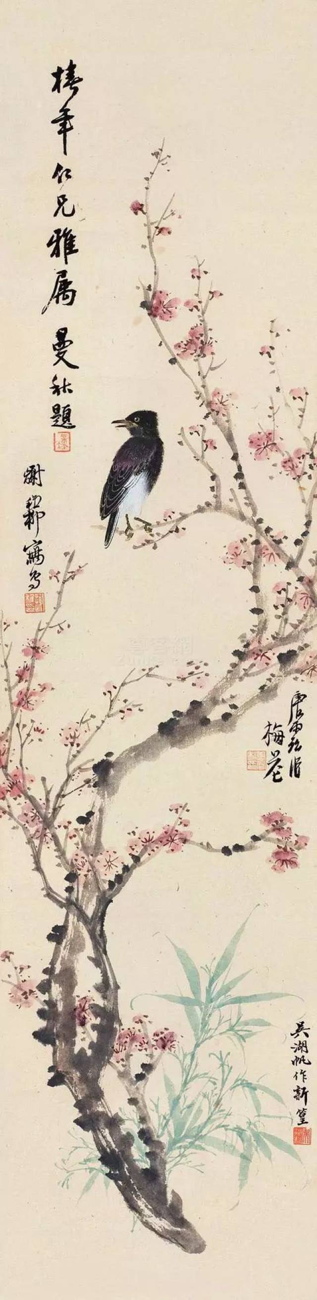 【国画】国画大师谢稚柳花鸟画欣赏!