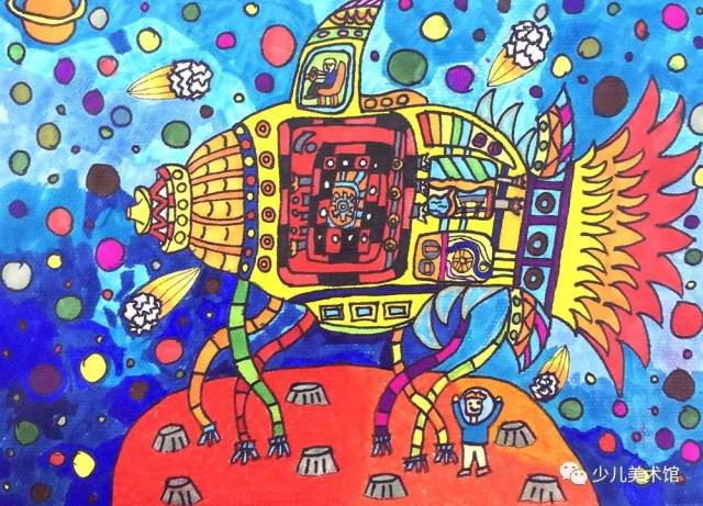 儿童主题绘画 —— 科学幻想画