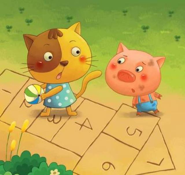 小猪跑回家,对妈妈说: 我要做个讲卫生,爱干净的好宝宝.