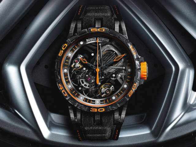 罗杰杜比rogerdubuis与兰博基尼官方合作最新duoor机芯腕表