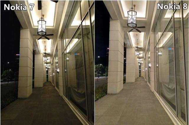 诺基亚7和诺基亚8在低光源下拍照效果的差距大吗?