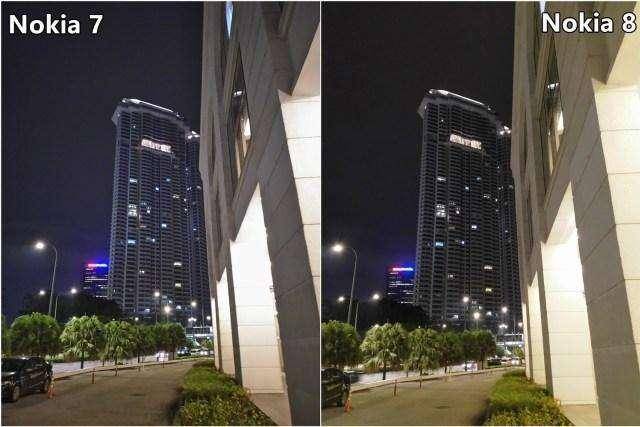 诺基亚7和诺基亚8在低光源下拍照效果的差距大吗?