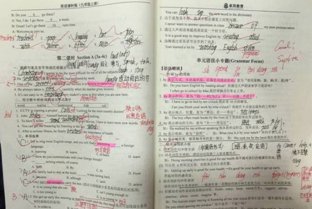 初三初中v初中学生突出,巧用多色笔,重难点习惯,英语学习展示笔记良好是素养新北区常州图片