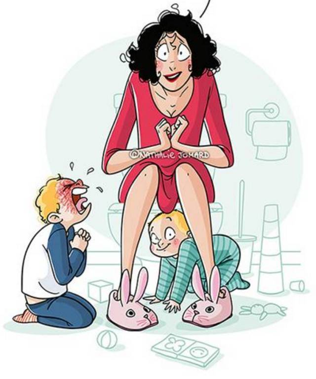 法国艺术家用漫画告诉你,当妈到底有多难!