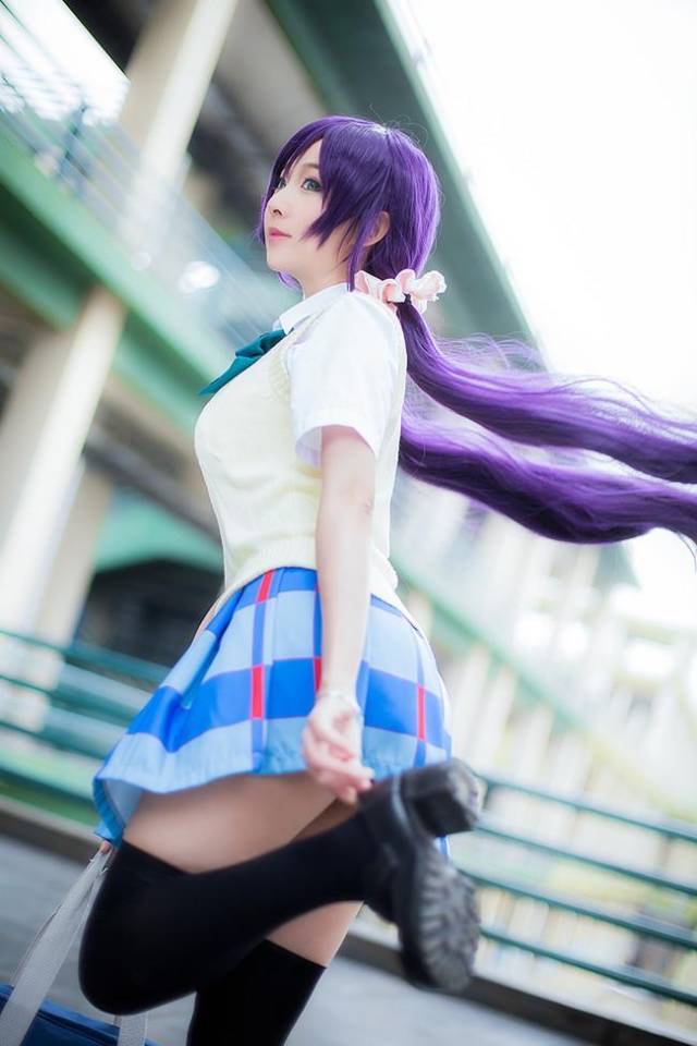 love live!东条希 性感黑丝jk制服cos