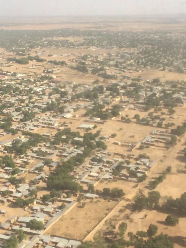 乍得首都恩贾梅纳市区鸟瞰图