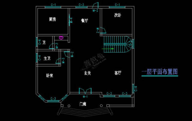 占地150平米欧式三层别墅图纸农村自建房设计图建筑图 复式楼施工方案