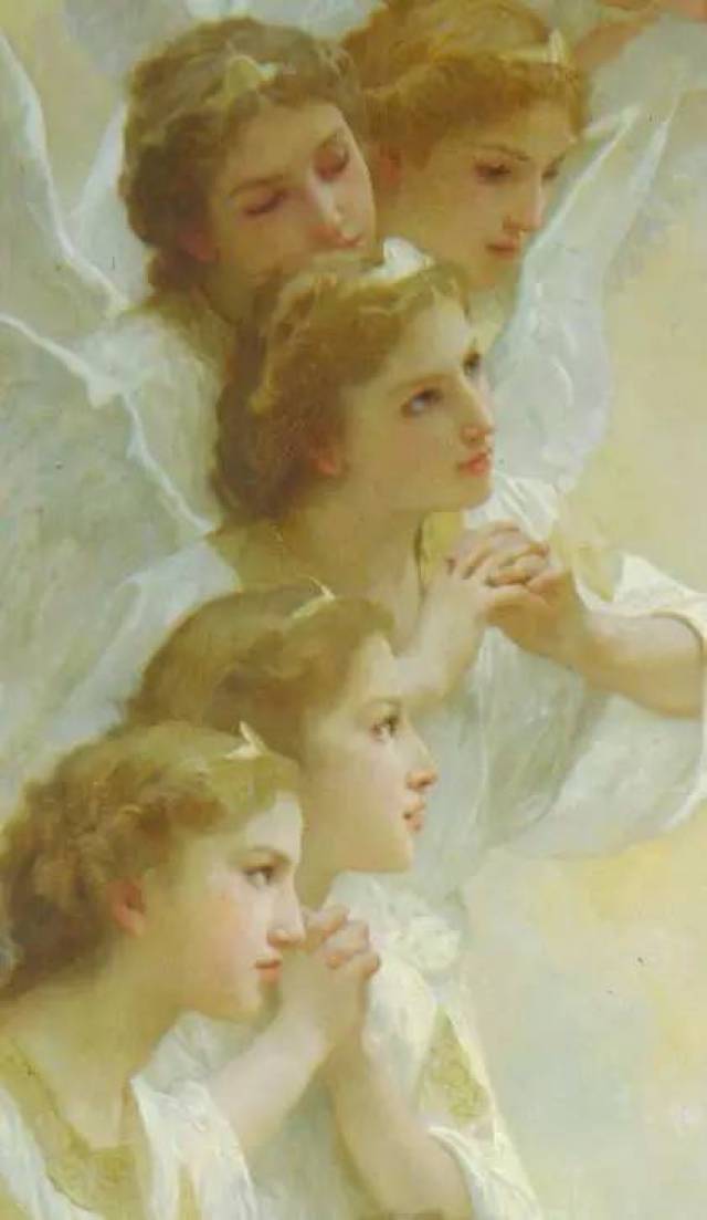 bouguereau - the virgin with angels  布格罗 - 圣母玛利亚与天使