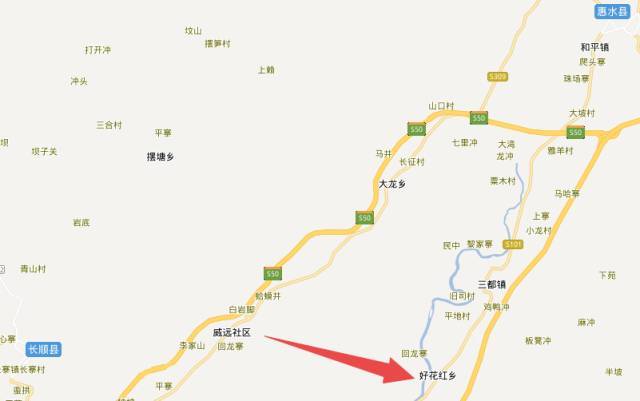 省道s309与惠兴高速威远互通收费站交叉口处,经蒋家坡,唐家冲,水岩