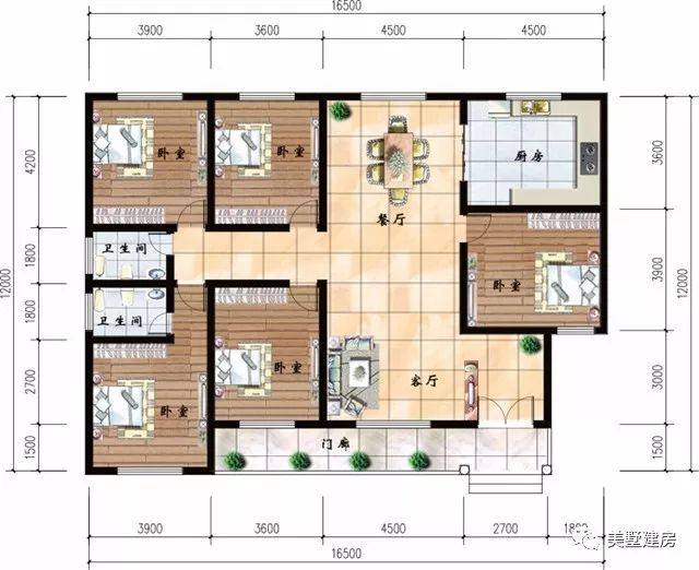 6平方米 结构类型:砖混结构 建筑层数:1层 平面图