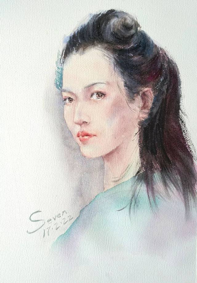 谢从英《小青》50x35cm