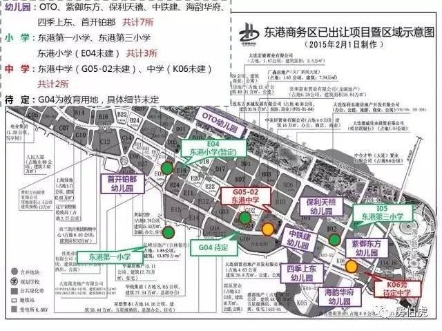 已使用学校:东港第一小学 已完成建设:东港第三小学 已完成规划:东港