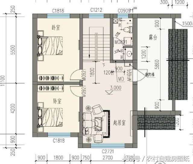 20万带庭院的农村房屋设计图,5套方案,2款带火炕(含)