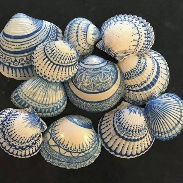 【多图】丙烯颜料贝壳装饰画:生活就是艺术