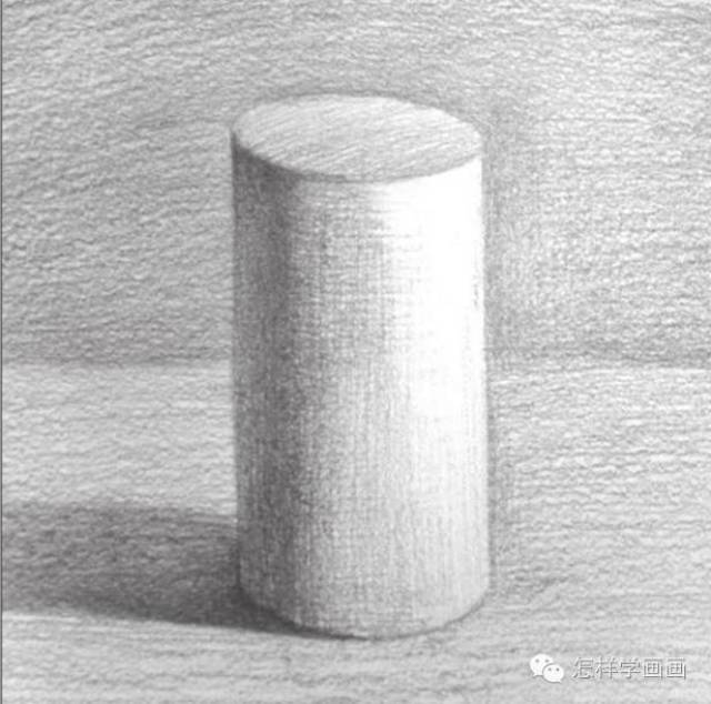 素描入门教系列程:素描几何体圆柱体的画法步骤
