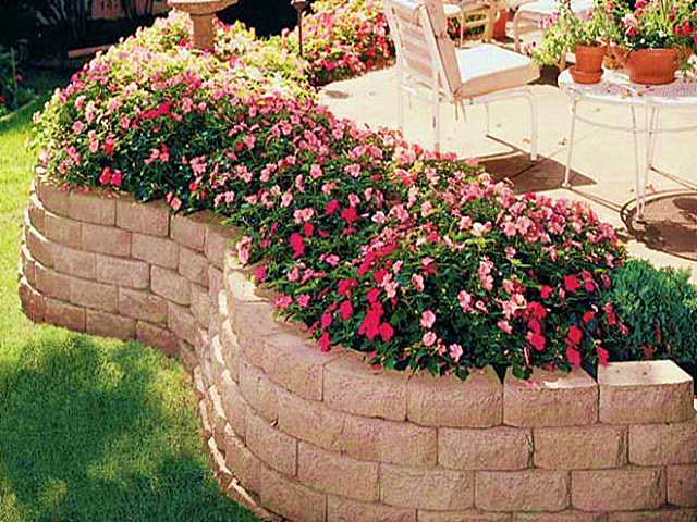 庭院建造:用园艺砖块自建花坛