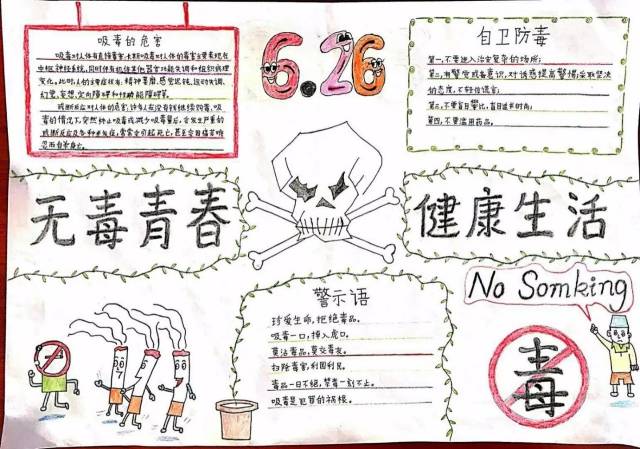 揭阳空港经济区"无毒青春 健康生活"青少年禁毒手抄报大赛获奖作品