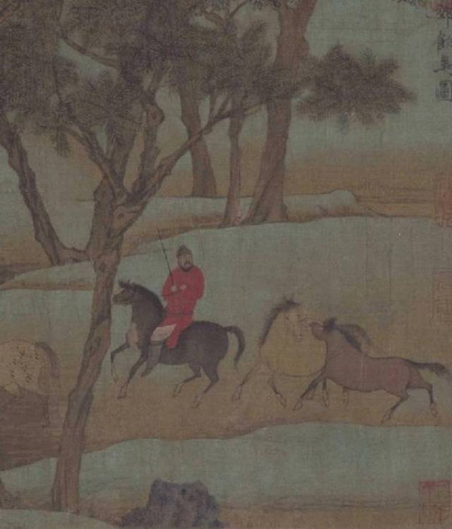 赵孟頫《秋郊饮马图》