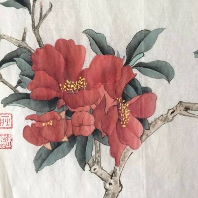 工笔石榴花绘画技法分解