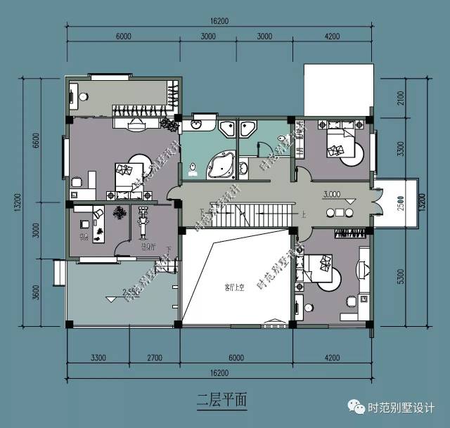 带车库16x13米农村3层别墅,挑空客厅,7卧室!造价40万?