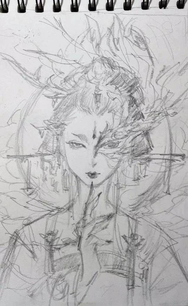 简笔画手绘素描线稿640_1041竖版竖屏淘宝v笔画手把手教图片
