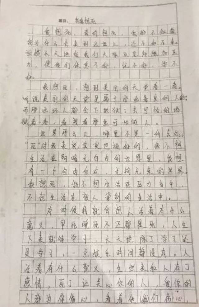 这个13岁中学生写的作文.清丰人看完后