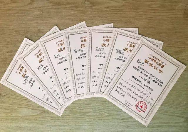 喜讯 文琴交响乐团获2017年浙江省第五届小提琴比赛成人非专业组大