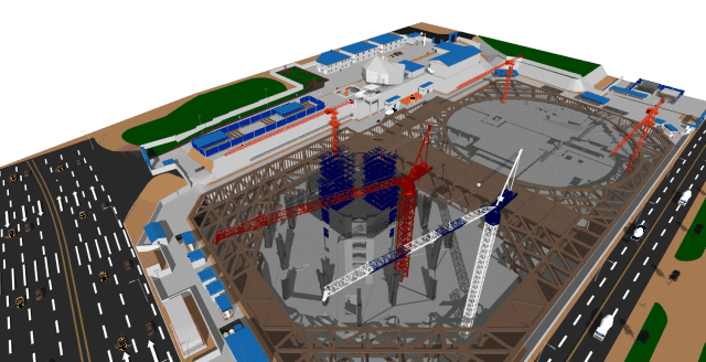 顶模,廻转塔机安装示意图(动态图)