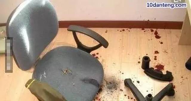 可怕!办公椅突然爆炸,击穿电脑机箱!
