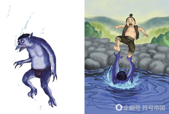 长右山上的怪兽,形如四耳猕猴,它就是中国河神和日本河童的原型