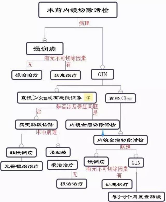 采取相对保守的态度,只需每 3~6 个月复查肠镜检查,不需要行二次手术