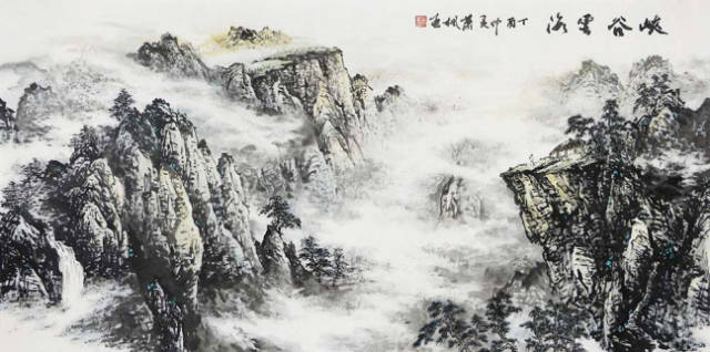 肖飞国画山水作品赏析:纸生云烟墨传情