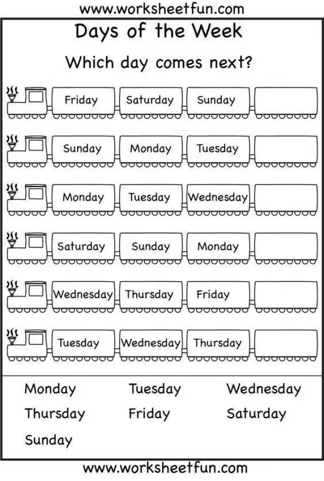 一首童谣学会一周7天的英文表达--days of the week