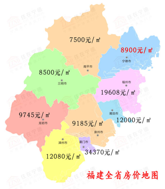 宁德最新"房价地图"发布!(附:全国热点城市"房价地图"