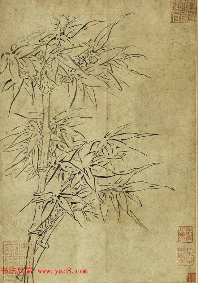 管道升竹石图(传),水墨纸本62×28cm