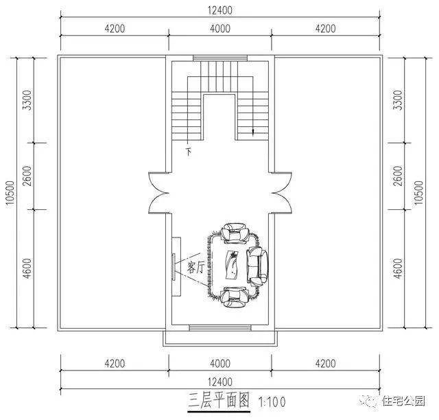 12x10米农村自建二层别墅,窗户造型很赞!